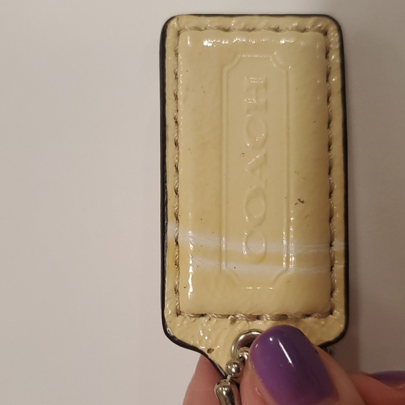 COACH  Patent Leather Hanging Tag Keychain  Bag Charm - Picture 5 of 5